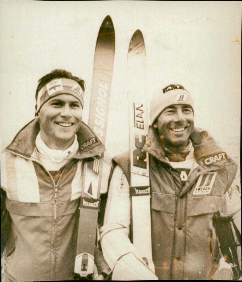 Jonas Nilsson and Ingemar Stenmark - Vintage Photograph