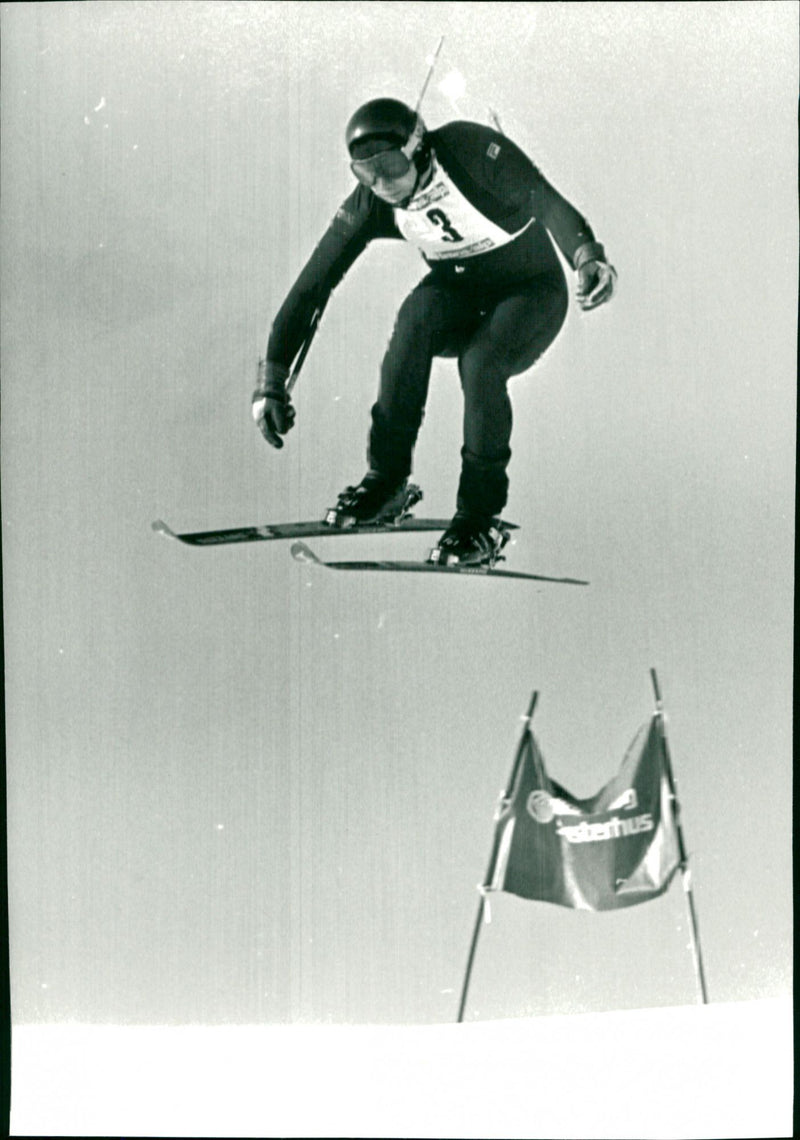 Rune Säfvenberg, bronze in downhill - Vintage Photograph