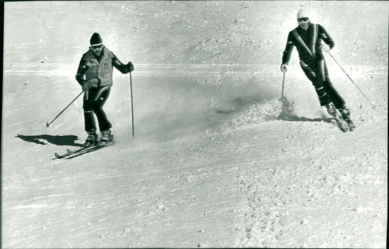 Stig Strand och Ingemar Stenmark - Vintage Photograph