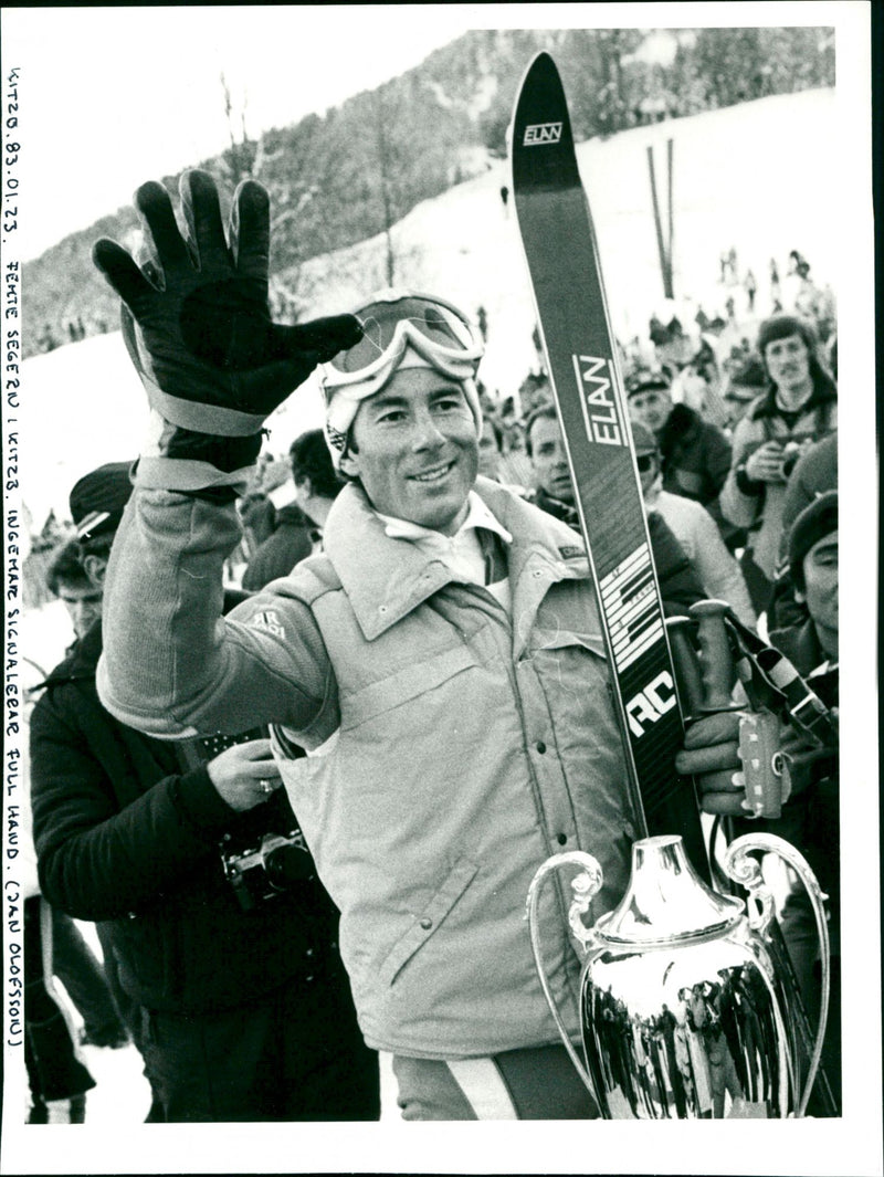 Fifth victory in Kitzbühel for Ingemar Stenmark - Vintage Photograph