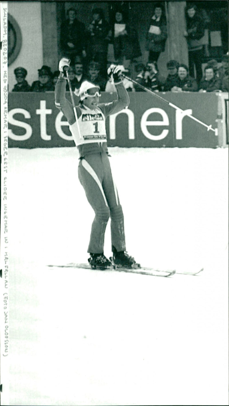 Ingemar Stenmark wins victory in Schladming - Vintage Photograph