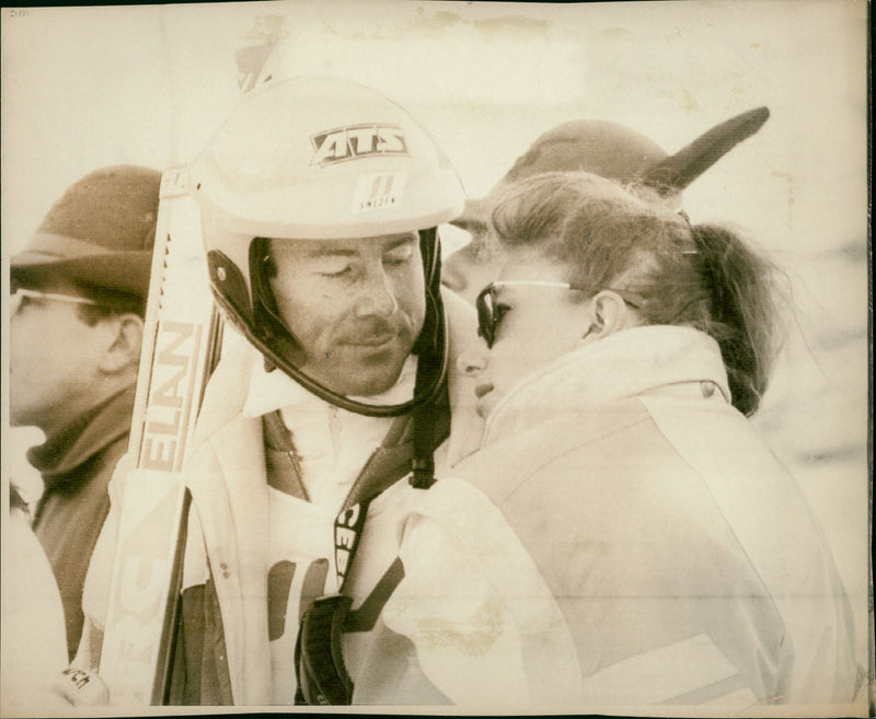 Ingemar Stenmark and Anna-Karin Linde - Vintage Photograph