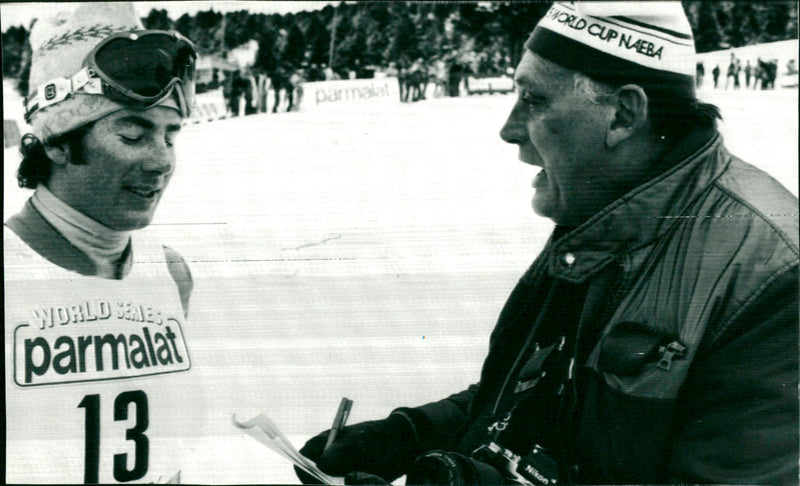 Ingemar Stenmark and Serge Lang - Vintage Photograph