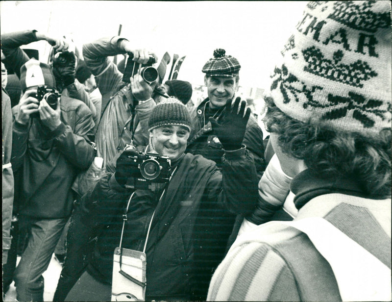 Ingemar Stenmark is being photographed - Vintage Photograph