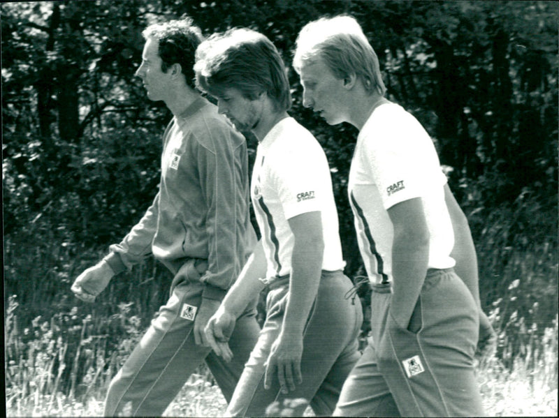 Ingemar Stenmark, Stig Strand and Bengt Fjällberg on Öland - Vintage Photograph
