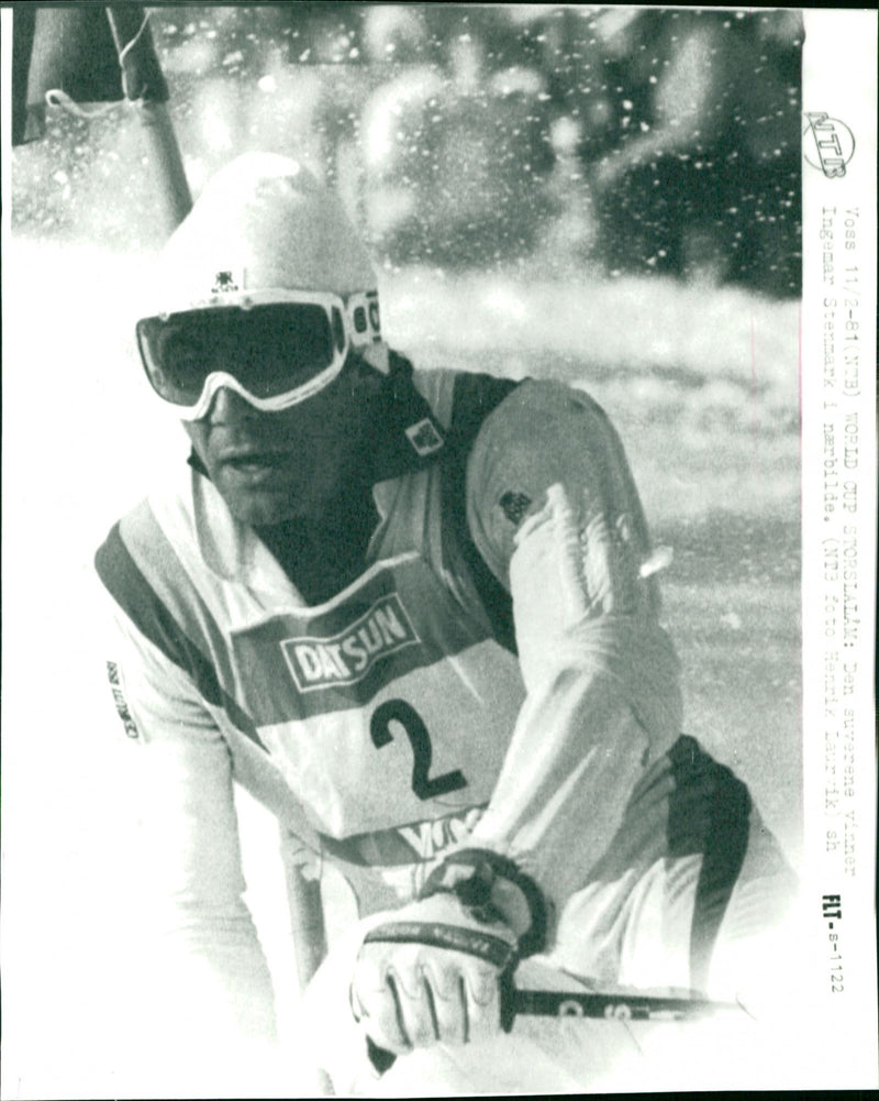 Ingemar Stenmark, vinnare i storslalom 1981 - Vintage Photograph