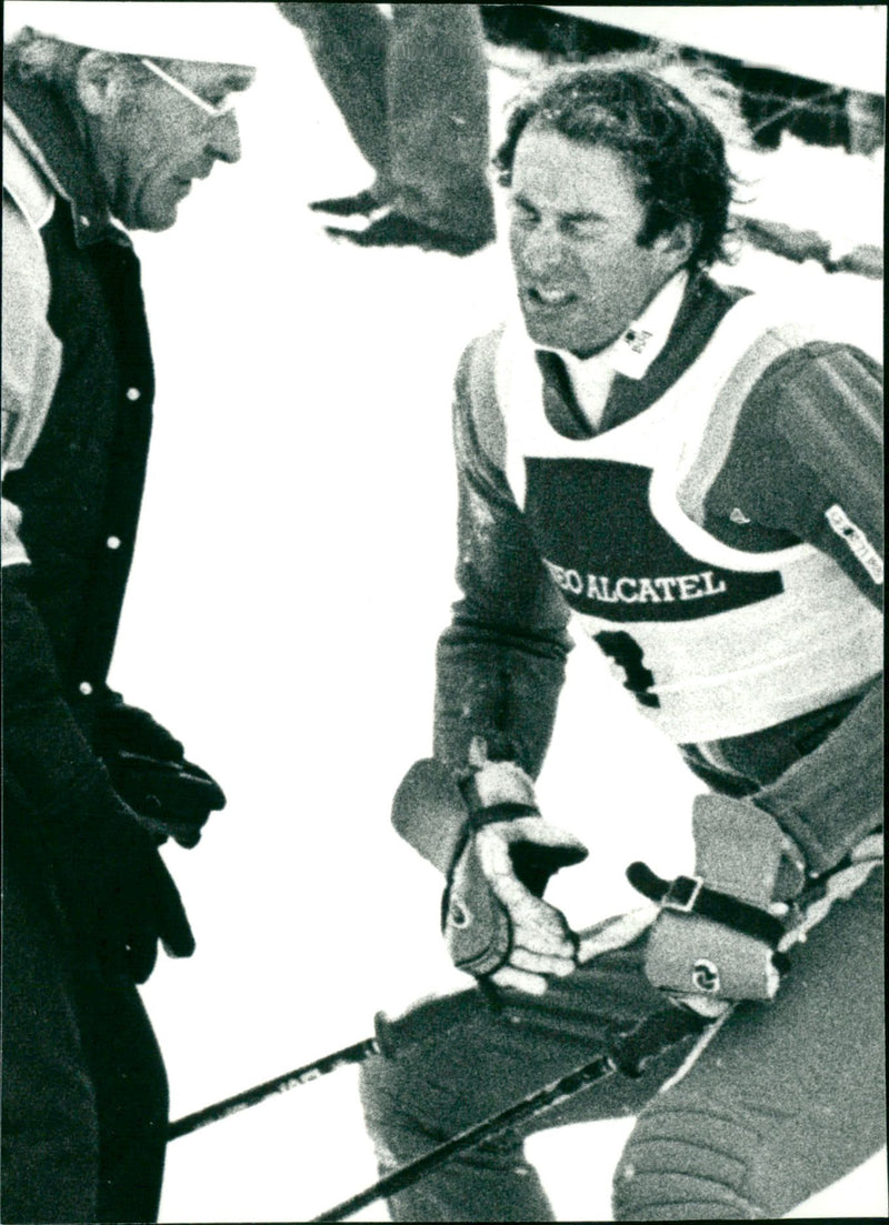 Ingemar Stenmark after the fall in Ekholmsnäsbacken - Vintage Photograph