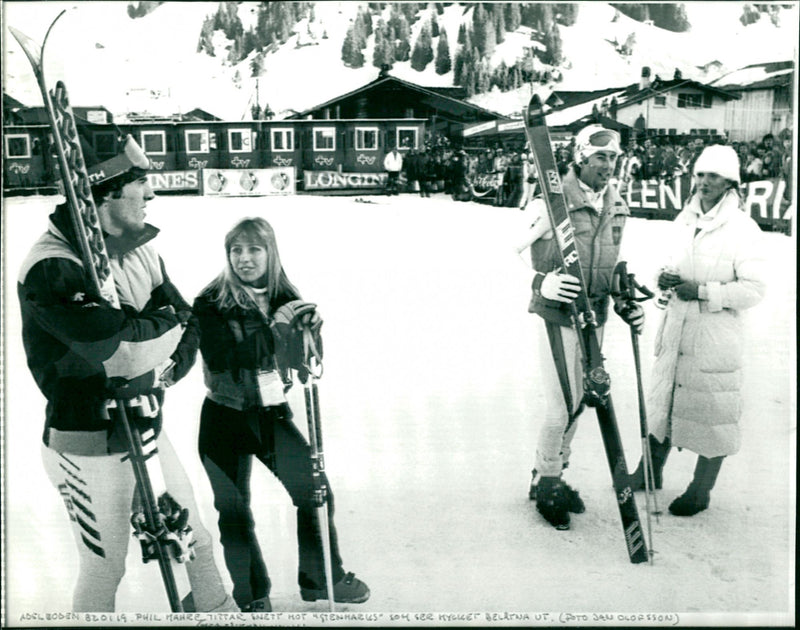 Phil Mahre, Ingemar Stenmark och Ann Uvhagen - Vintage Photograph