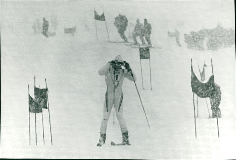 Ingemar Stenmark fell for the first time in four years in a large slalom - Vintage Photograph