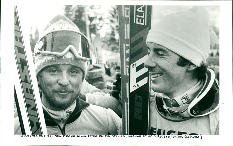 Stig Strand och Ingemar Stenmark - Vintage Photograph