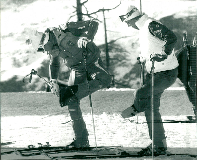 Ingemar Stenmark and Ann Uvhagen - Vintage Photograph