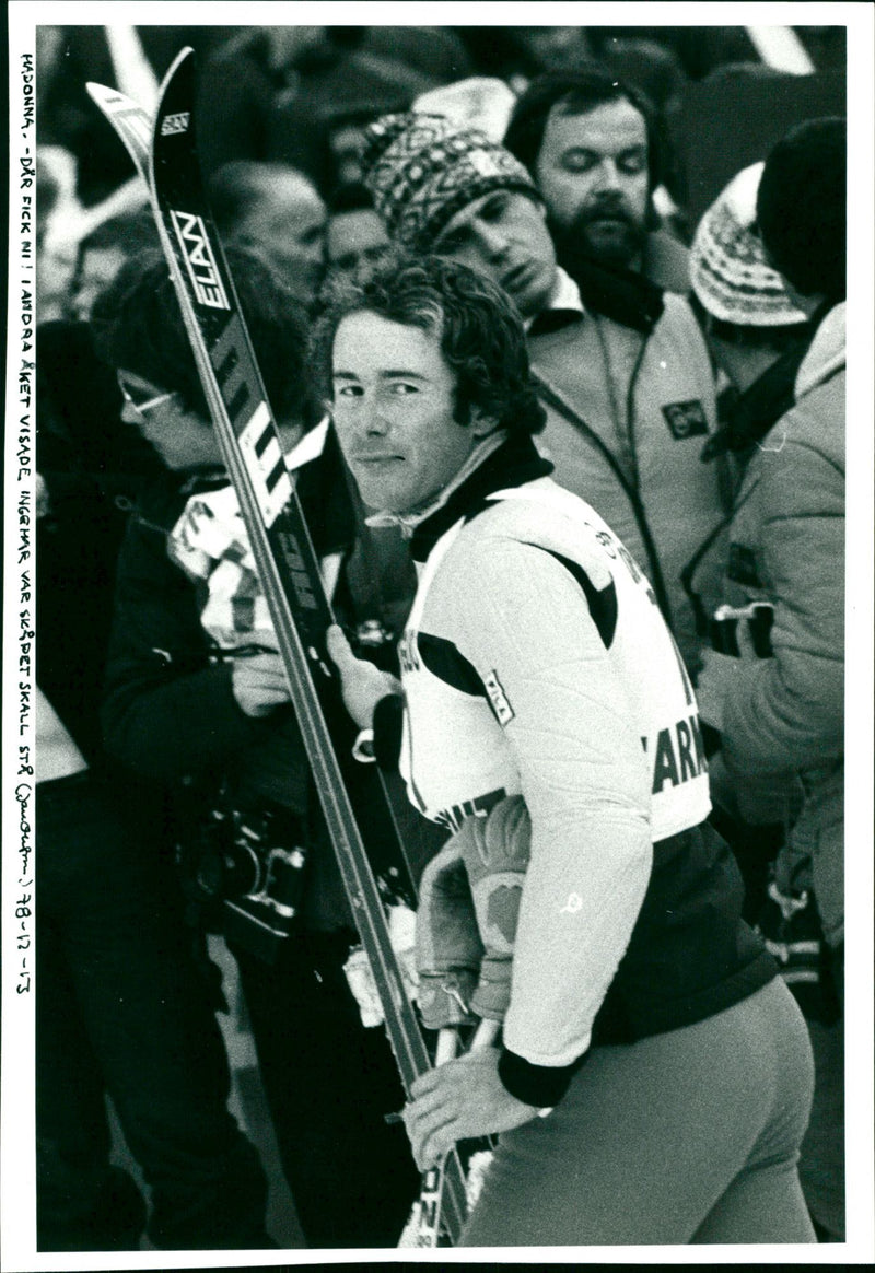 Ingemar Stenmark after the 2nd ride in Madonna di Campiglio - Vintage Photograph