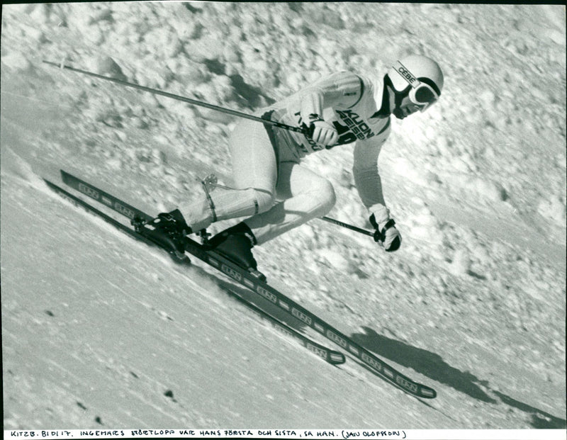Ingemar Stenmark's downhill race was his first and last, he said - Vintage Photograph