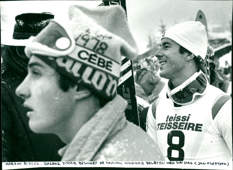 Joël Gaspoz och Ingemar Stenmark - Vintage Photograph