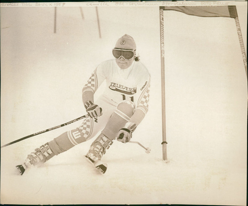 Camilla Nilsson the winner of SM Storslalom - Vintage Photograph