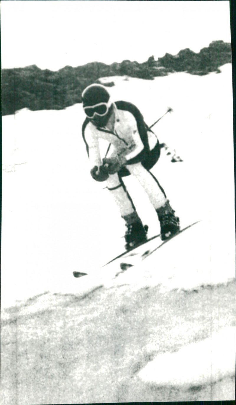 Ingemar Stenmark tränar störtlopp - Vintage Photograph