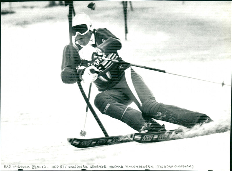 It was a fantastic ride to secure the Ingemar Stenmark victory in Bad Wiessee - Vintage Photograph