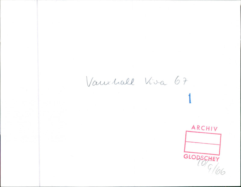 1967 Vauxhall Viva - Vintage Photograph