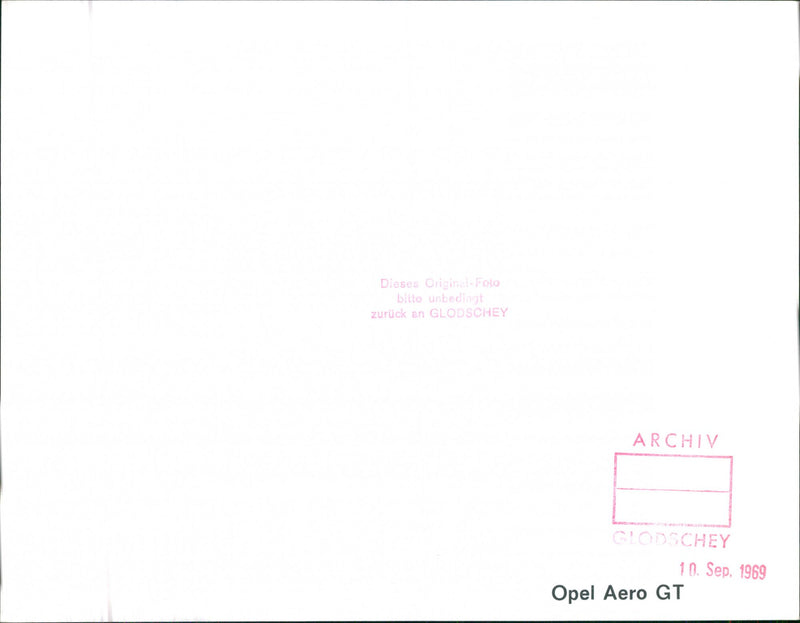 Opel Aero GT - Vintage Photograph