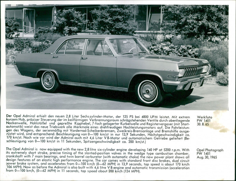 Opel Admiral - Vintage Photograph