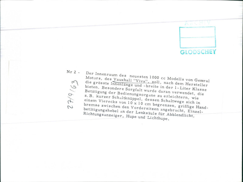 Vauxhall Viva - Vintage Photograph