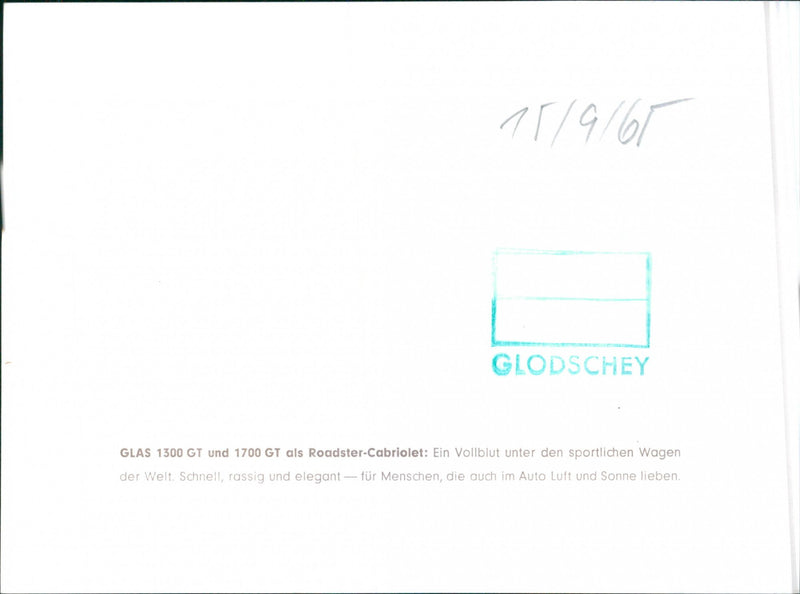 Glas 1300 GT - Vintage Photograph