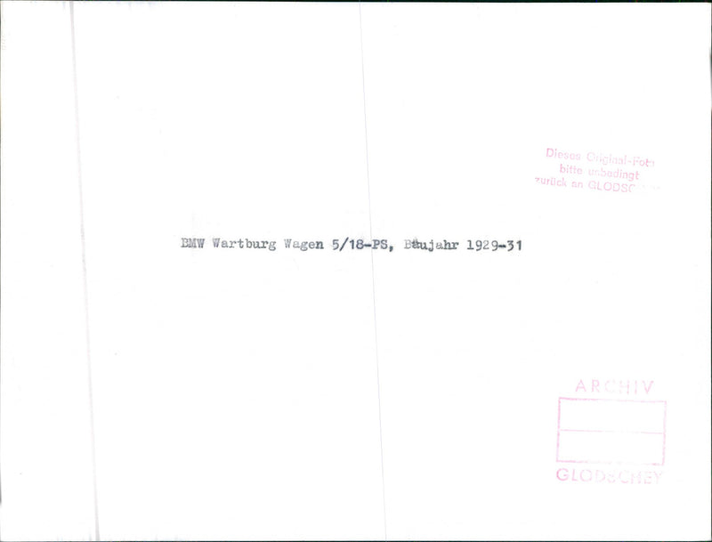 BMW Wartburg Car - Vintage Photograph