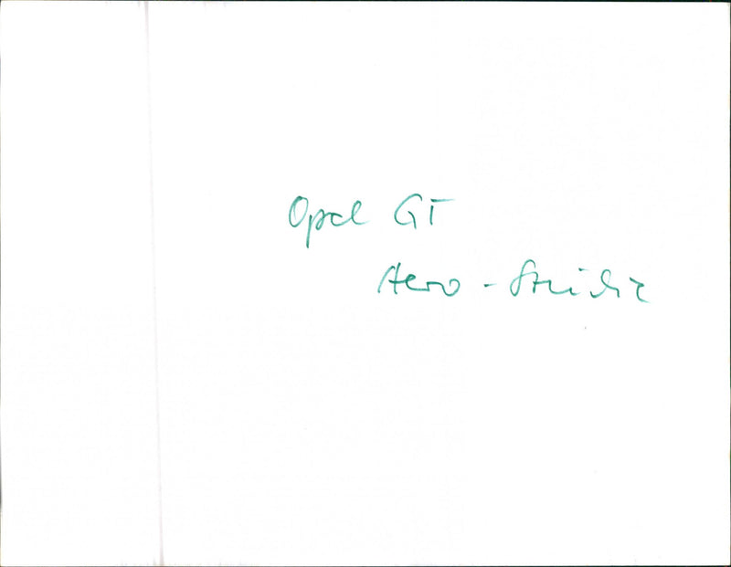 Opel GT - Vintage Photograph
