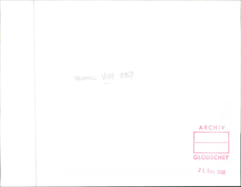 1967 Vauxhall Viva - Vintage Photograph