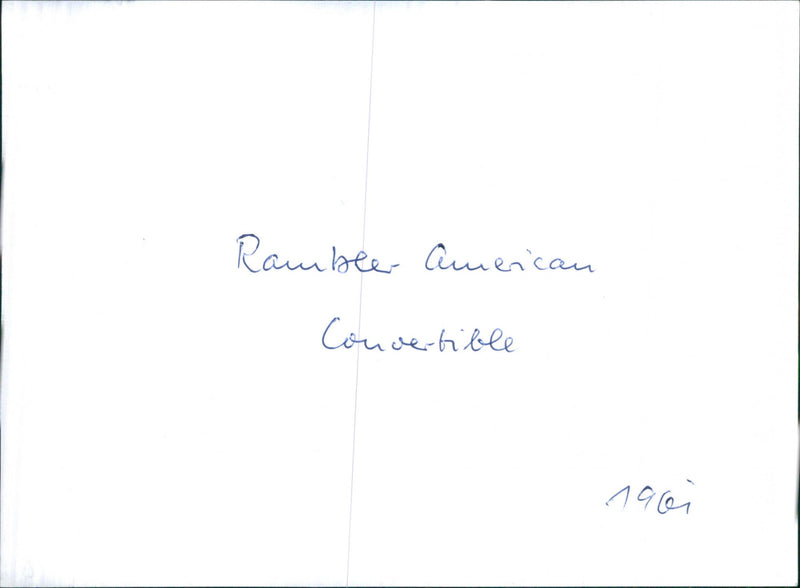 Rambler American Convertible - Vintage Photograph