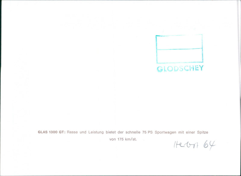 Glas 1300 GT - Vintage Photograph