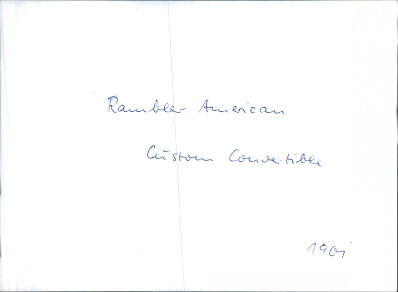 Rambler American Custom Convertible - Vintage Photograph