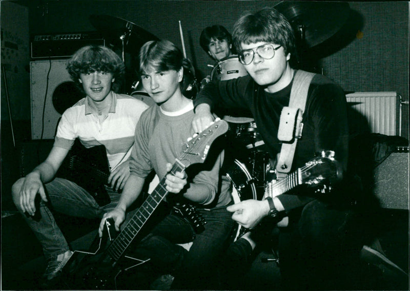 X-taz - music group from Lycksele - Vintage Photograph