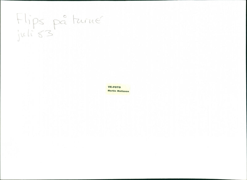 MUSIC LOCAL GROUPS TOUR MATTSSON MARTIN PHOTO - Vintage Photograph