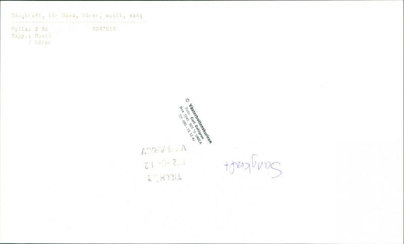 1902 MUSIC LOCAL CHOIR'S SINGING POWER HERITAGE TO SONG TERBOTT HGREN UME CHOIRS - Vintage Photograph