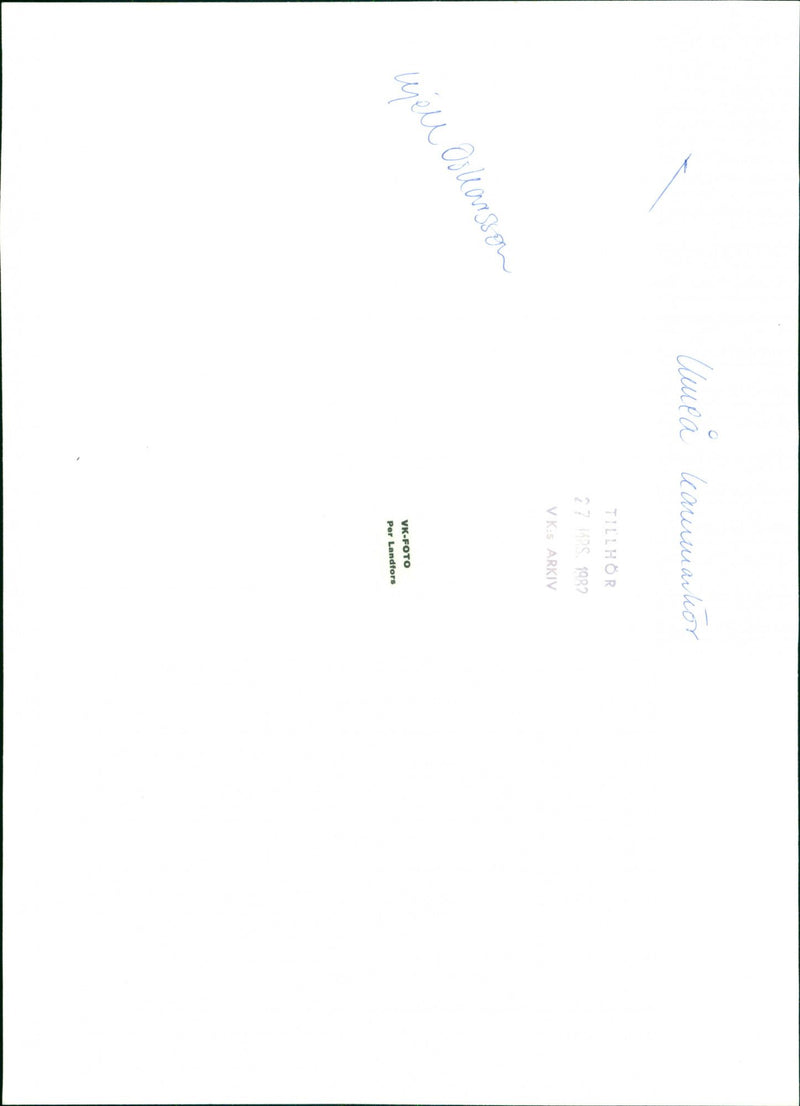 1982 MUSIC LOCAL CHOIRS PER ARCHIVE KIS NEVEA CHAMBERS PHOTO WELL OSKARSSON BELONGING - Vintage Photograph