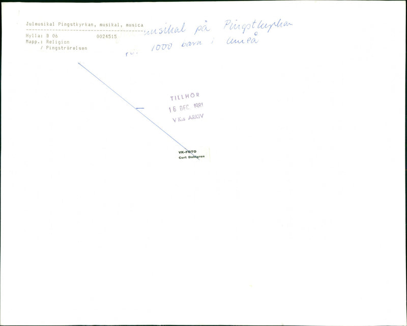 1981 RELIGION PING CONVENTION SIKAL MUSICA MUSICAL PENTECOSTAL CHURCH PIGSTAPLAN - Vintage Photograph