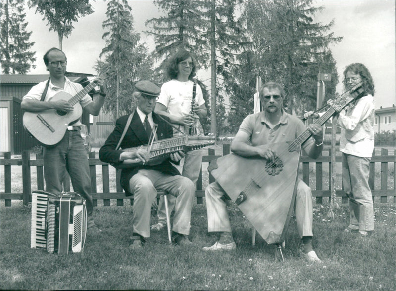 The folk music group Senadrage from Skellefteå - Vintage Photograph