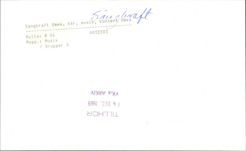 Kören Sångkraft Umeå gives a concert in Umeå - Vintage Photograph