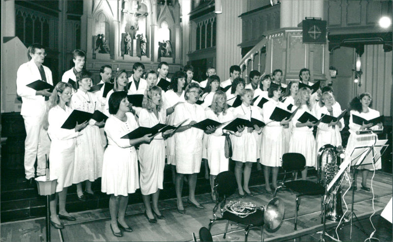 Kören Sångkraft Umeå gives a concert in Umeå - Vintage Photograph