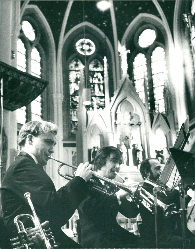 1995 MUSIC GROUPS UMEA SINFONIETTA PER BRASS ENSEMBLE MUSIL DAY KUPLEO HEARS TO - Vintage Photograph