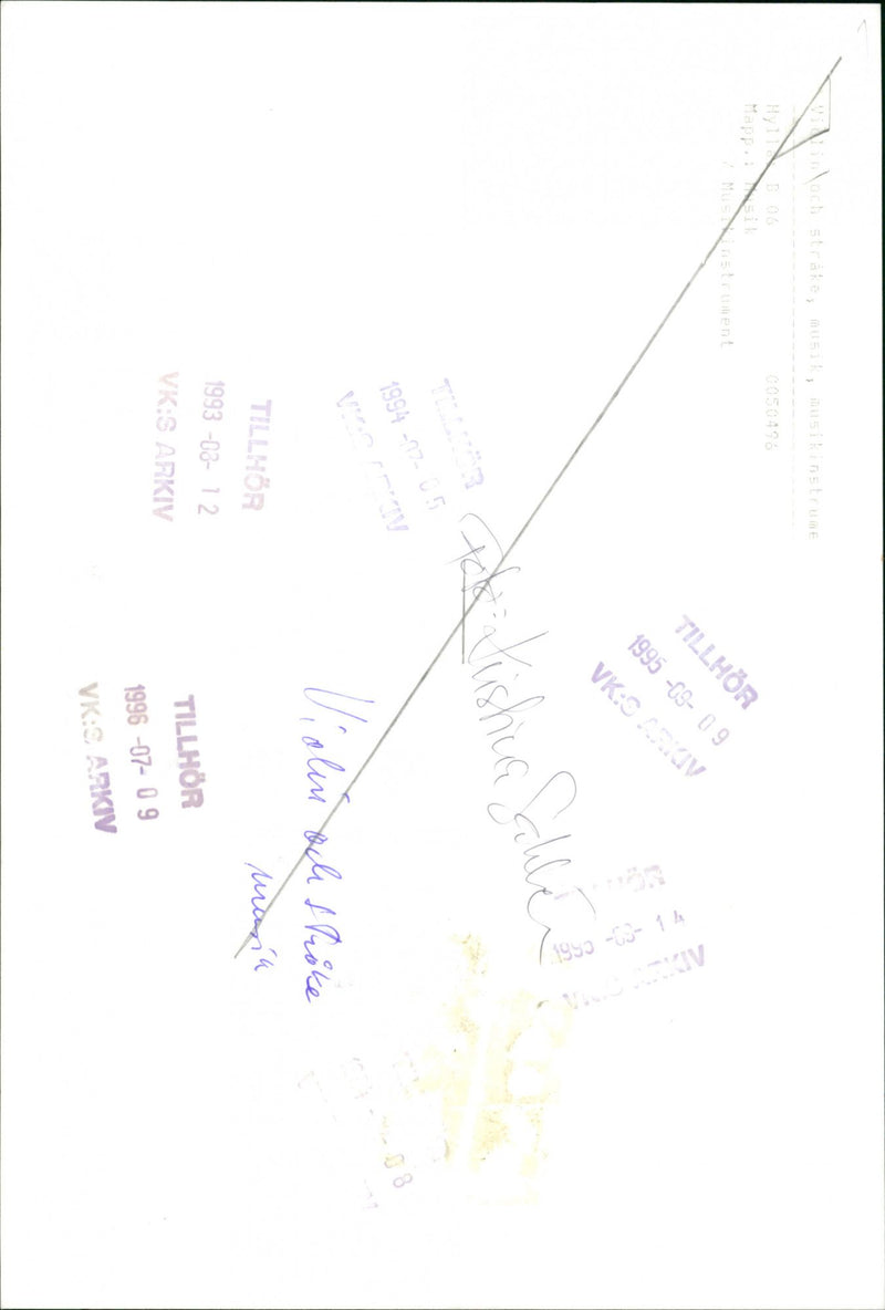 1993 MUSIC INSTRUMENTS INCLUDING AND SAHLER ARCHIVE ITISHNA MUNSTRUMENT MARK - Vintage Photograph