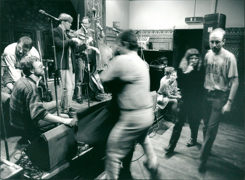 Burträskar'a plays at the Scharinska villa during the Folk Music Festival - Vintage Photograph