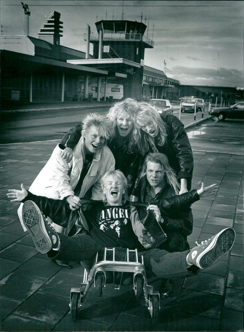 Music group Angel on his way to Japan - Vintage Photograph