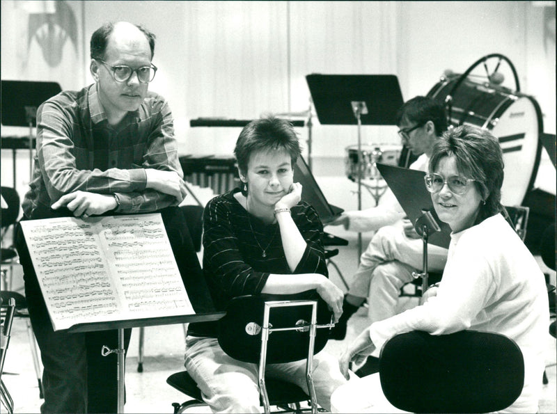 1985 MUSIC GROUPS UMEA SINFONIETTA BERGGREN WALLIN CHAMBERS MODIN PHOTO XUMEN WES - Vintage Photograph