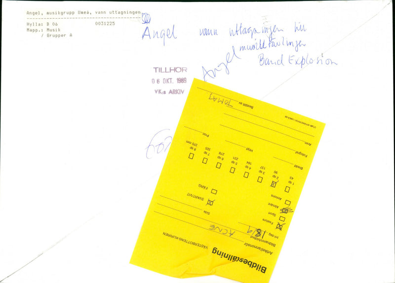 Angel, music group Umeå - Vintage Photograph