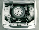 The engine compartment of the Renault 14 - Vintage Photograph