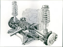 A view of the Volkswagen Golf Syncro components - Vintage Photograph