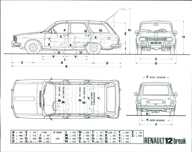 Renault 12 break - Vintage Photograph