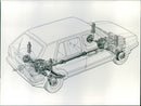 A cross-section of the Volkswagen Golf Syncro components - Vintage Photograph